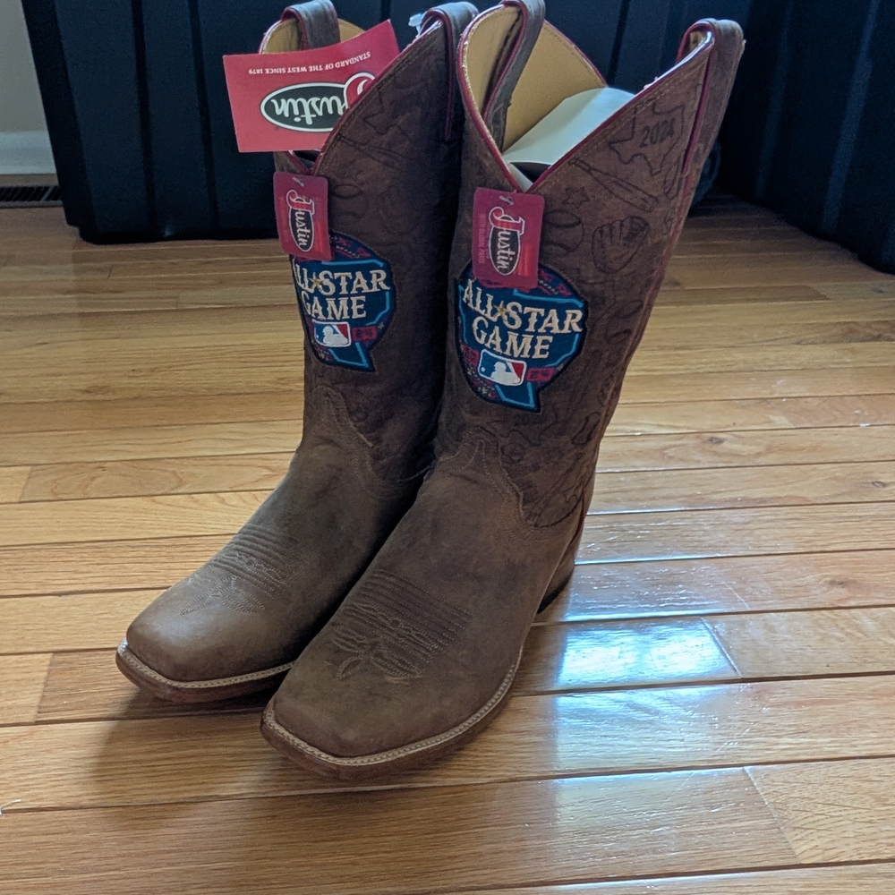 Justin Brown Custom Texas Rangers All-Star Game Cowboy Boots Men's Size 9